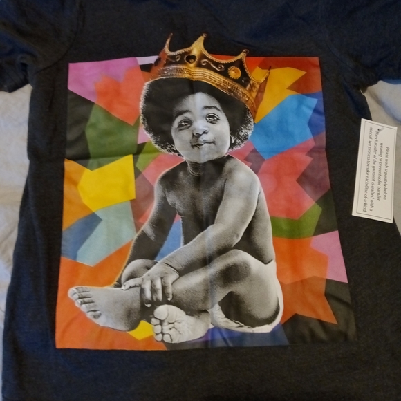 Graphic Tee with Crowned Child Design - Picture 2 of 5